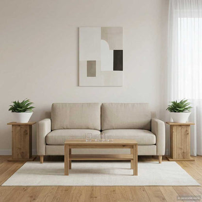 vidaXL Plant Stand 2 pcs Artisan Oak 30.5 x 30 x 43 cm Engineered Wood