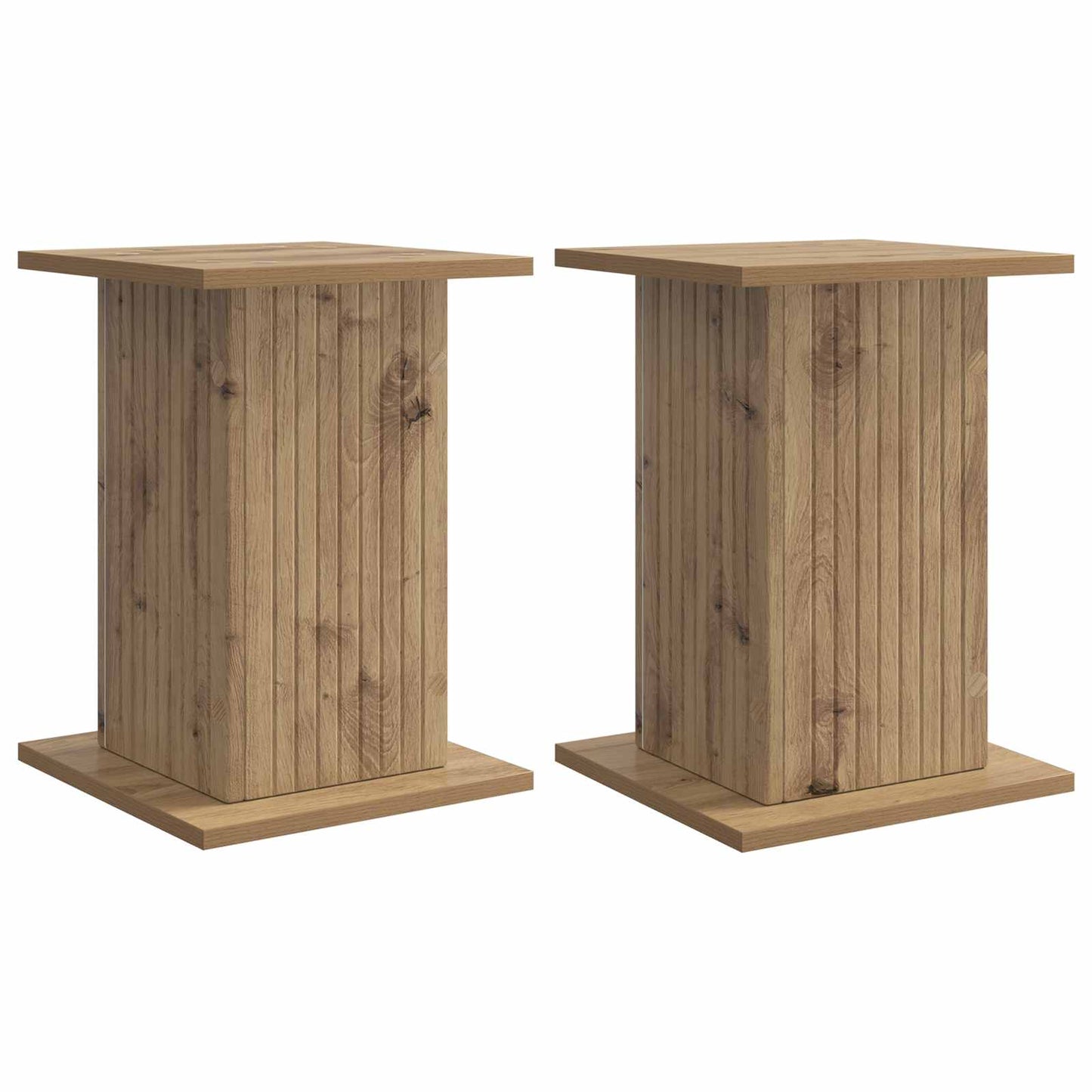 vidaXL Plant Stand 2 pcs Artisan Oak 30.5 x 30 x 43 cm Engineered Wood
