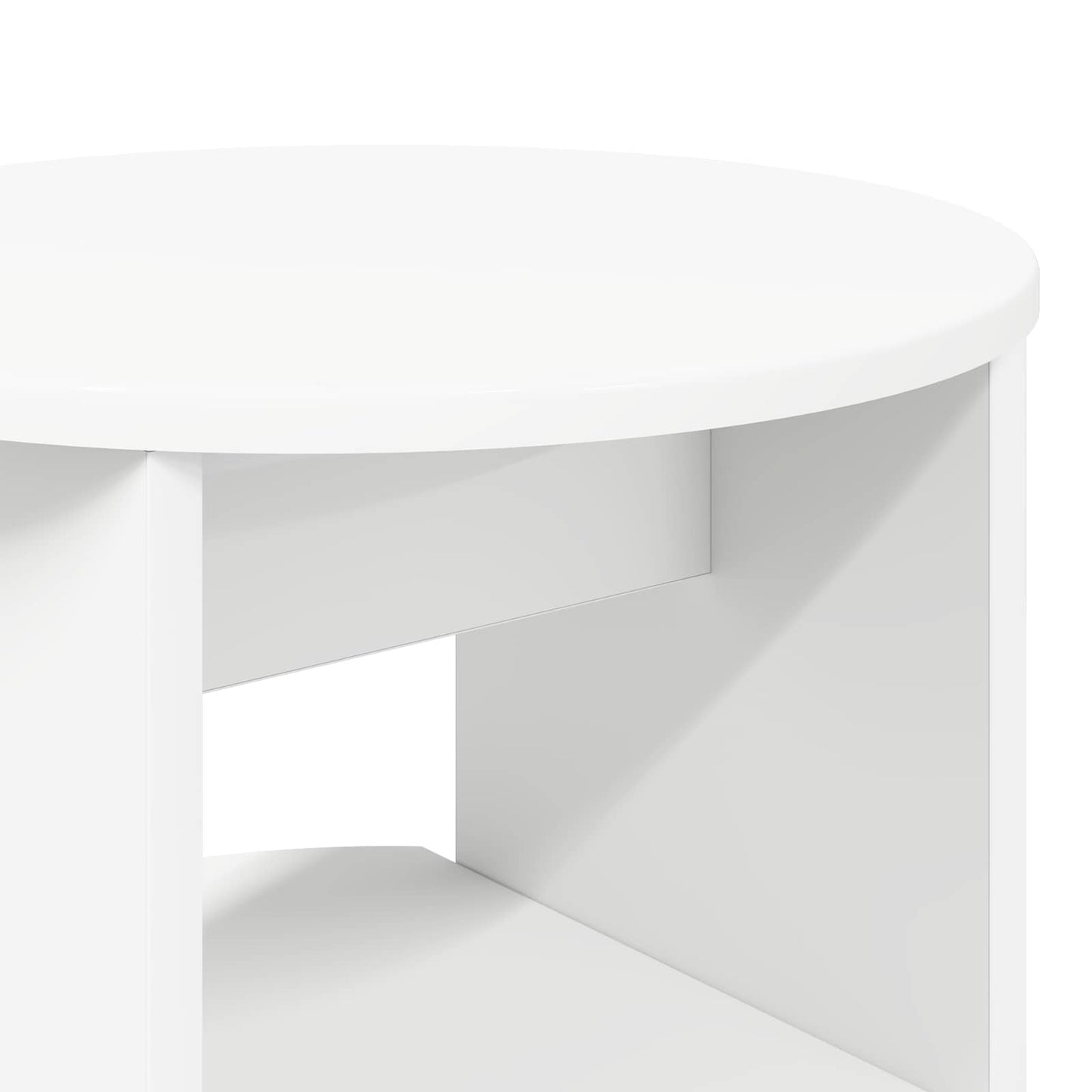 vidaXL Side Cabinet 2 pcs White Ø40 x 50 cm Engineered Wood