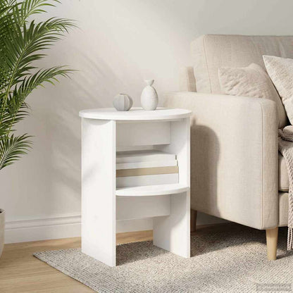 vidaXL Side Cabinet 2 pcs White Ø40 x 50 cm Engineered Wood