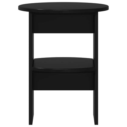 vidaXL Side Cabinet 2 pcs Black Ø40 x 50 cm Engineered Wood