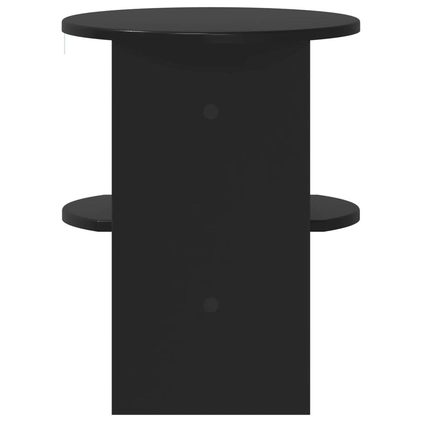 vidaXL Side Cabinet 2 pcs Black Ø40 x 50 cm Engineered Wood
