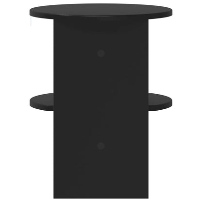 vidaXL Side Cabinet 2 pcs Black Ø40 x 50 cm Engineered Wood