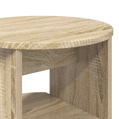 vidaXL Side Cabinet 2 pcs Sonoma Oak Ø40 x 50 cm Engineered Wood