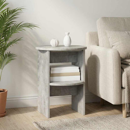 vidaXL Side Cabinet 2 pcs Concrete Grey Ø40 x 50 cm Engineered Wood