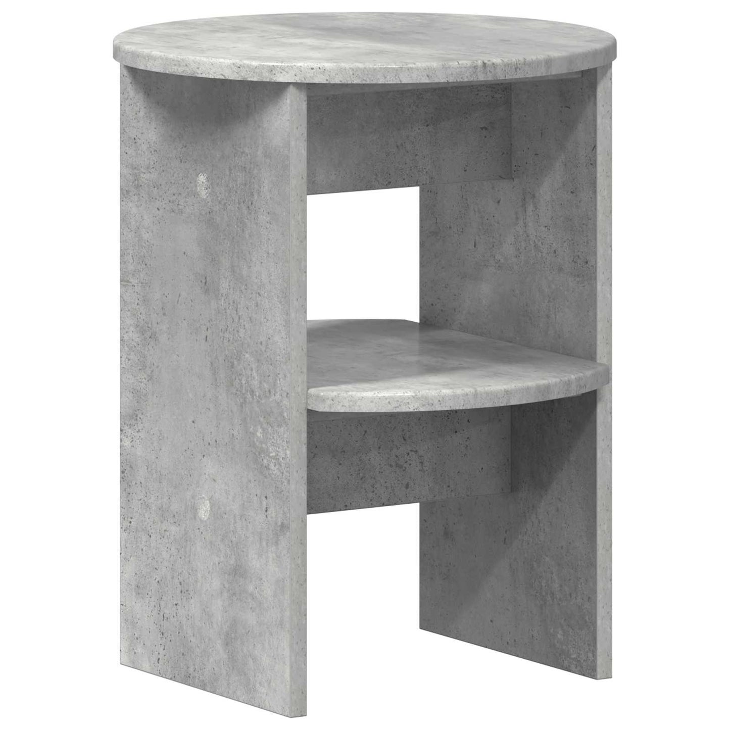 vidaXL Side Cabinet 2 pcs Concrete Grey Ø40 x 50 cm Engineered Wood