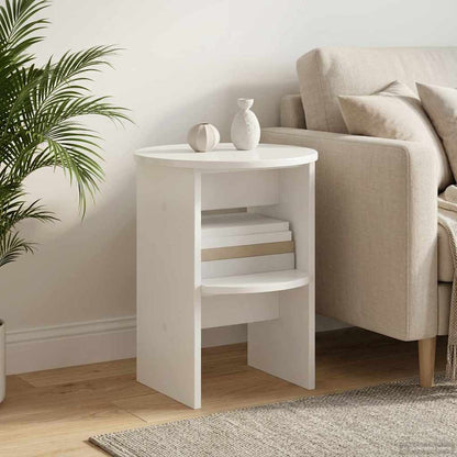 vidaXL Side Cabinet High Gloss White Ø40 x 50 cm Engineered Wood