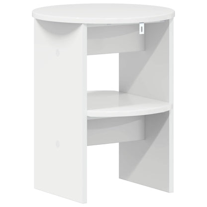 vidaXL Side Cabinet High Gloss White Ø40 x 50 cm Engineered Wood