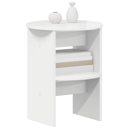 vidaXL Side Cabinet High Gloss White Ø40 x 50 cm Engineered Wood
