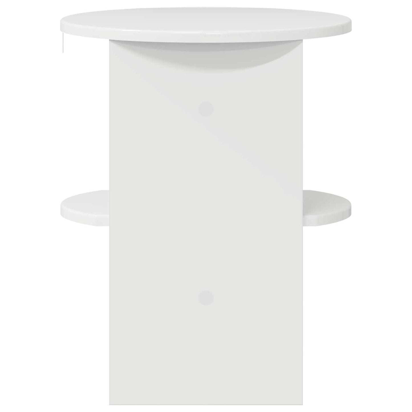 vidaXL Side Cabinet High Gloss White Ø40 x 50 cm Engineered Wood