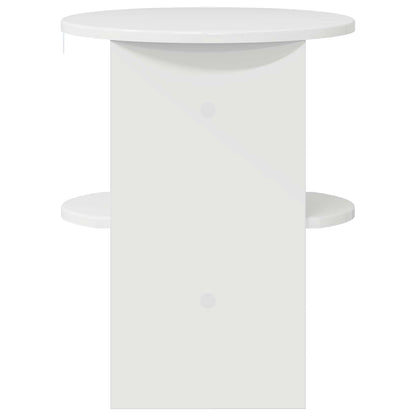 vidaXL Side Cabinet High Gloss White Ø40 x 50 cm Engineered Wood