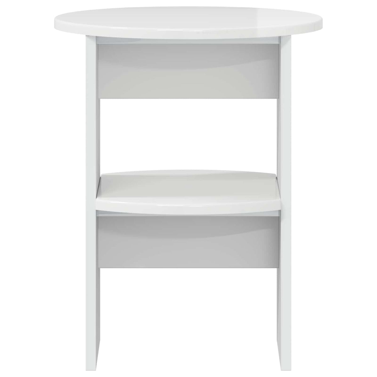vidaXL Side Cabinet 2 pcs High Gloss White Ø40 x 50 cm Engineered Wood