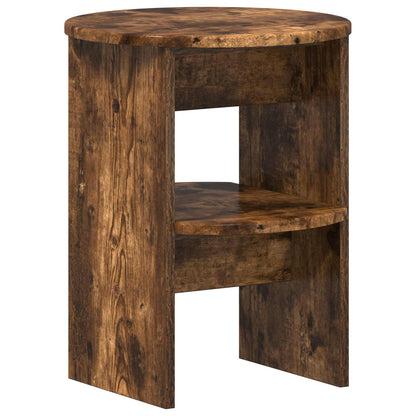 vidaXL Side Cabinet 2 pcs Smoked Oak Ø40 x 50 cm Engineered Wood