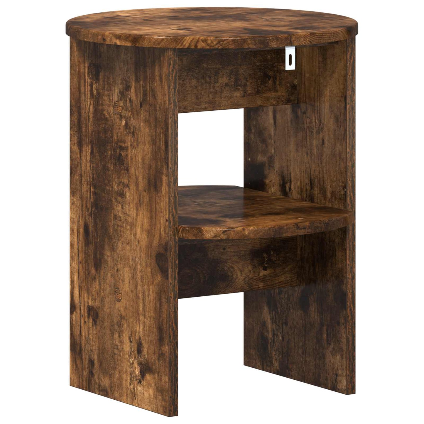vidaXL Side Cabinet 2 pcs Smoked Oak Ø40 x 50 cm Engineered Wood