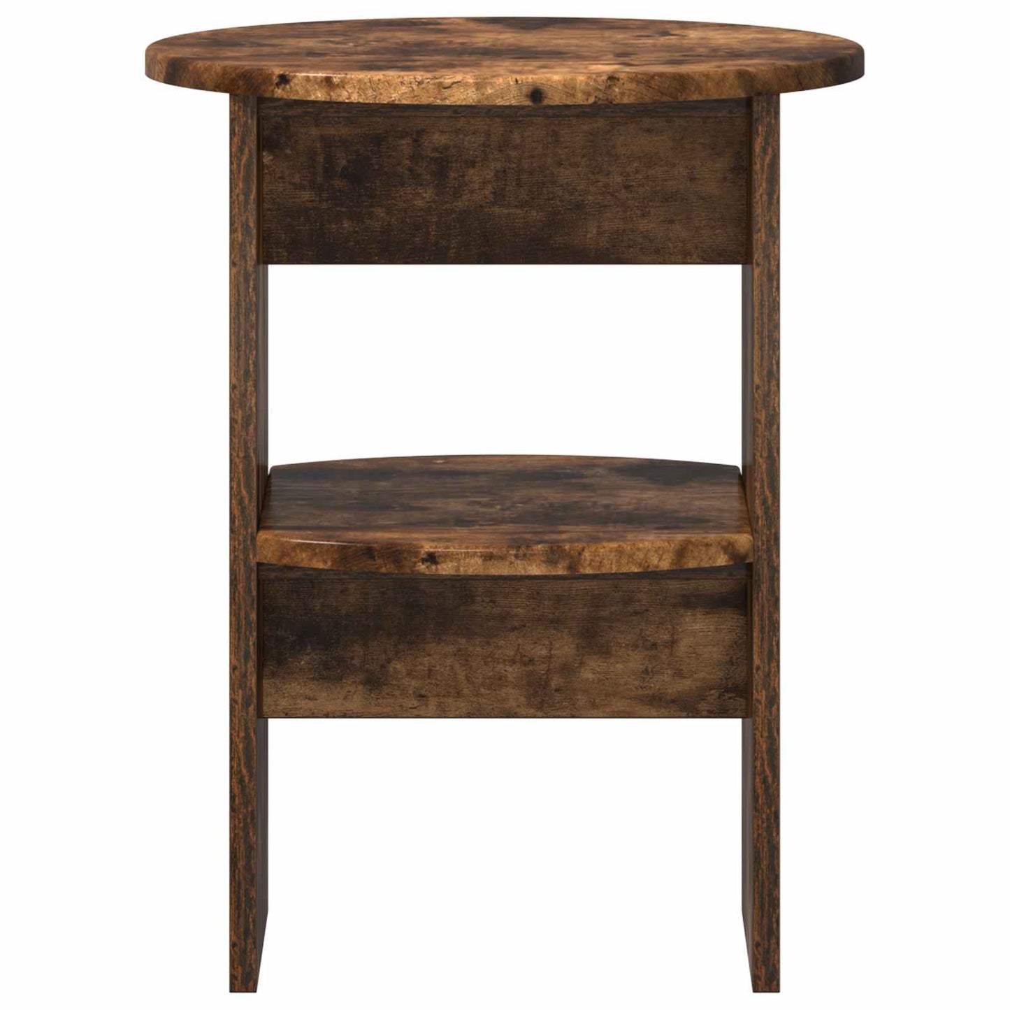 vidaXL Side Cabinet 2 pcs Smoked Oak Ø40 x 50 cm Engineered Wood