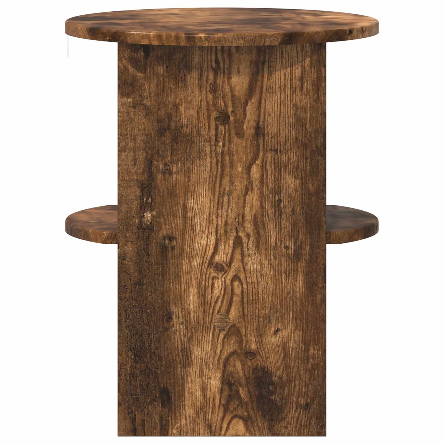 vidaXL Side Cabinet 2 pcs Smoked Oak Ø40 x 50 cm Engineered Wood