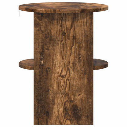 vidaXL Side Cabinet 2 pcs Smoked Oak Ø40 x 50 cm Engineered Wood