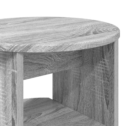 vidaXL Side Cabinet 2 pcs Grey Sonoma Ø40 x 50 cm Engineered Wood