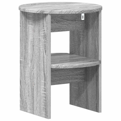 vidaXL Side Cabinet 2 pcs Grey Sonoma Ø40 x 50 cm Engineered Wood