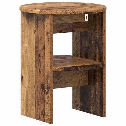 vidaXL Side Cabinet 2 pcs Old Wood Ø40 x 50 cm Engineered Wood