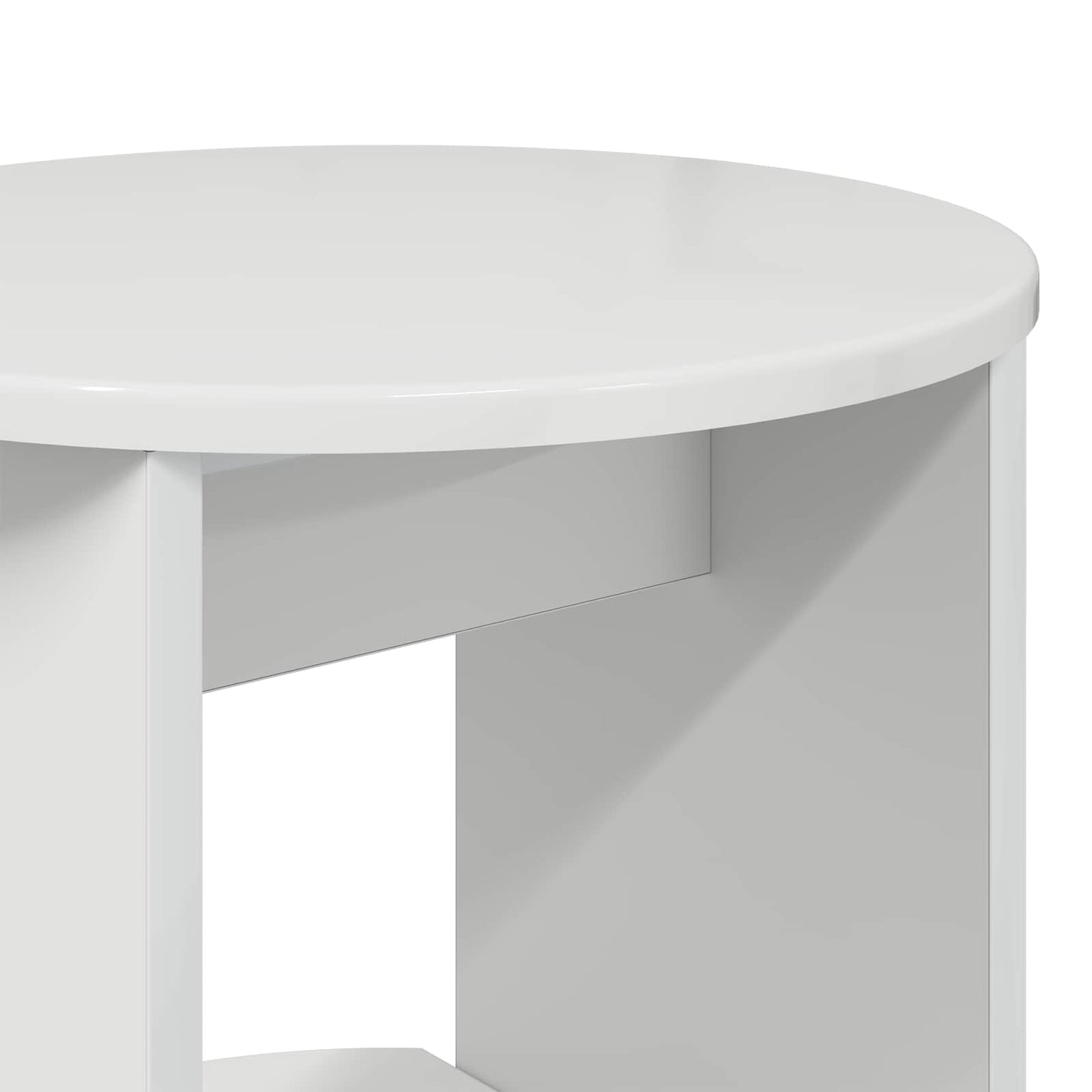 vidaXL Side Cabinet High Gloss White Engineered Wood