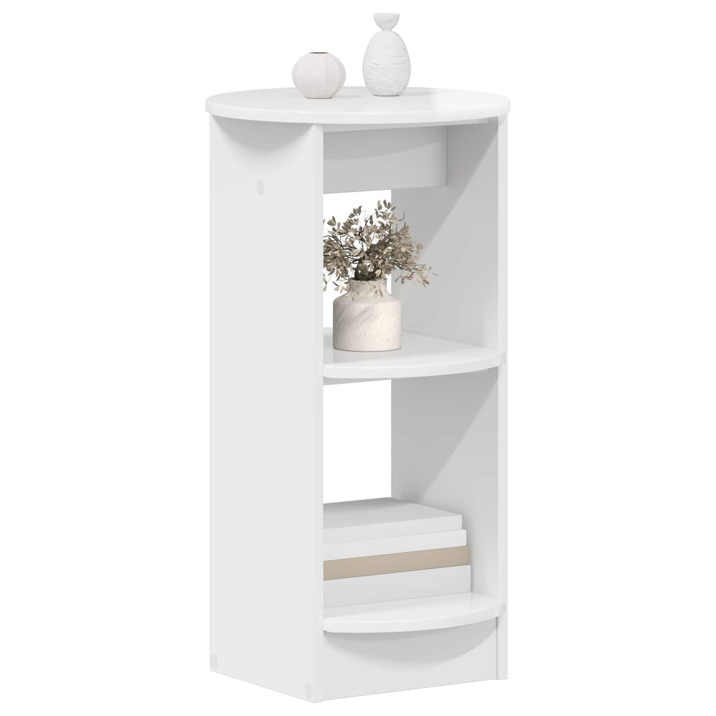 vidaXL Side Cabinet High Gloss White Engineered Wood
