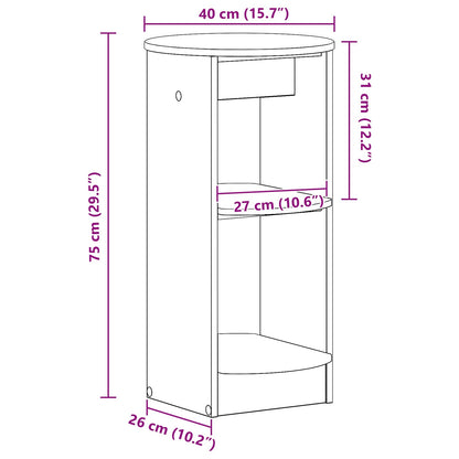 vidaXL Side Cabinet High Gloss White Engineered Wood