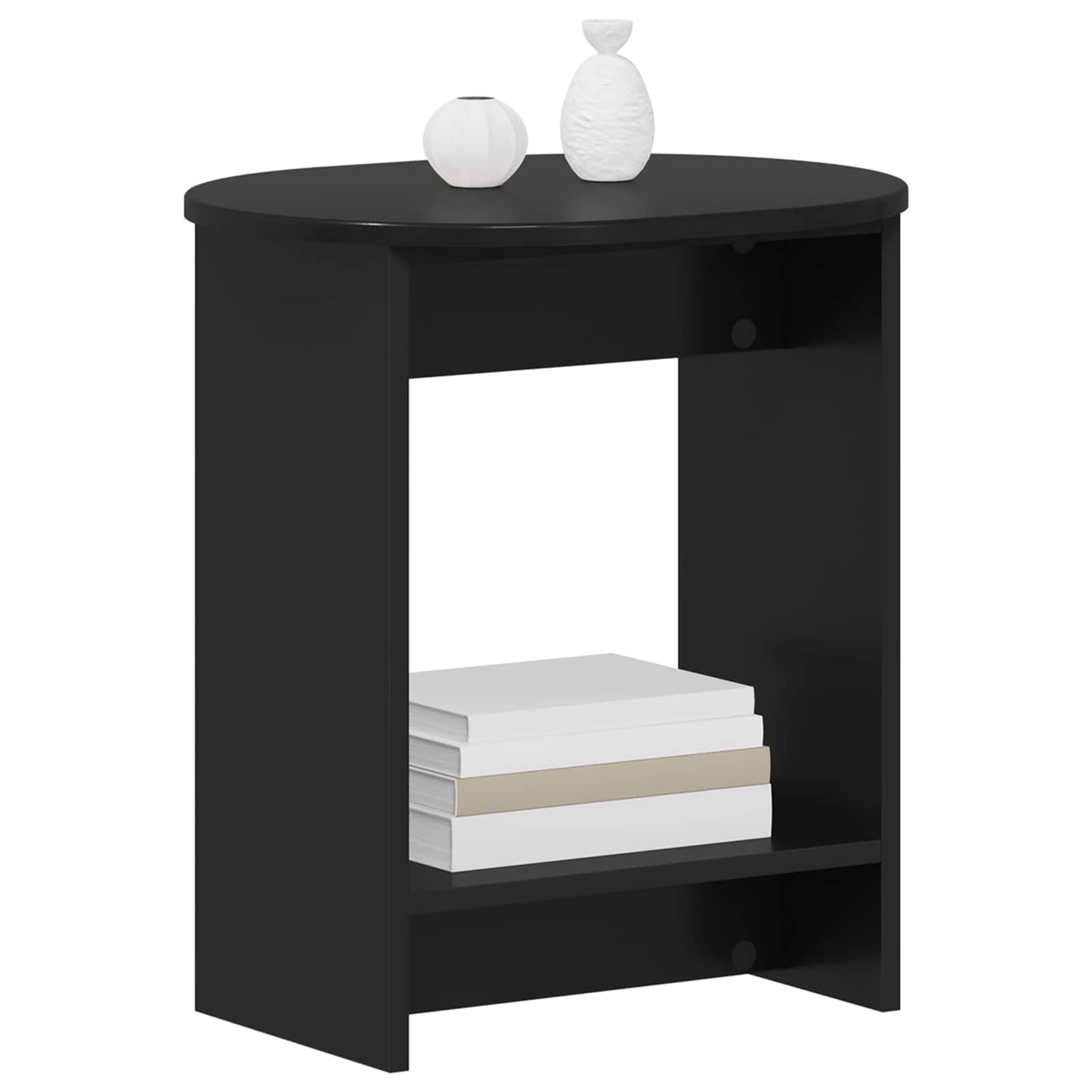 vidaXL Side Table Black 50 x 39,5 x 55 cm Engineered Wood