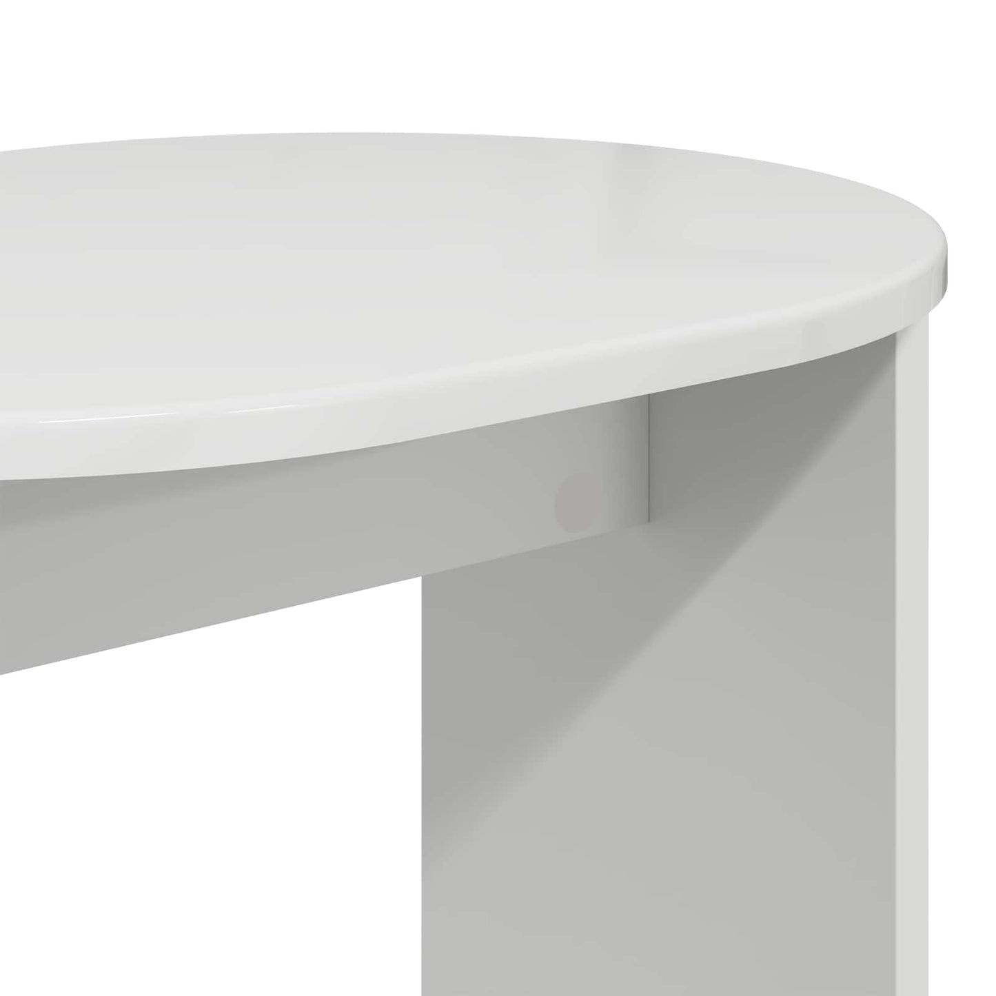 vidaXL Side Table High Gloss White 50 x 39,5 x 55 cm Engineered Wood