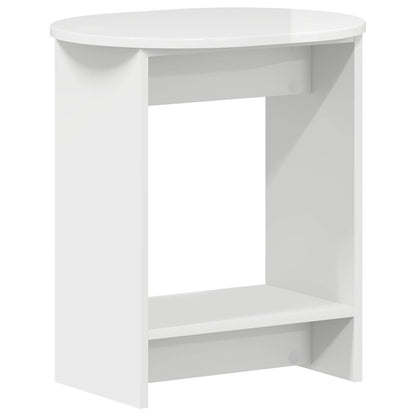 vidaXL Side Table High Gloss White 50 x 39,5 x 55 cm Engineered Wood