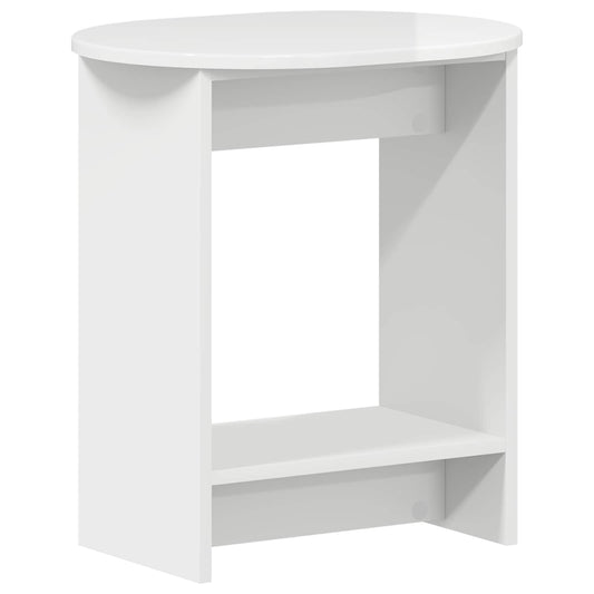 vidaXL Side Table High Gloss White 50 x 39,5 x 55 cm Engineered Wood