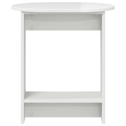 vidaXL Side Table High Gloss White 50 x 39,5 x 55 cm Engineered Wood