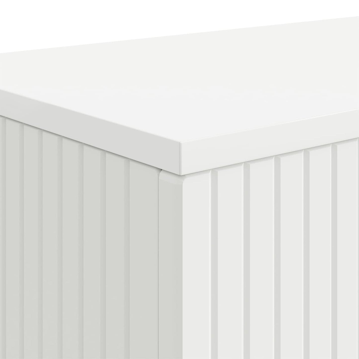 vidaXL Console Table Striped White 101 x 29 x 74 cm Engineered Wood