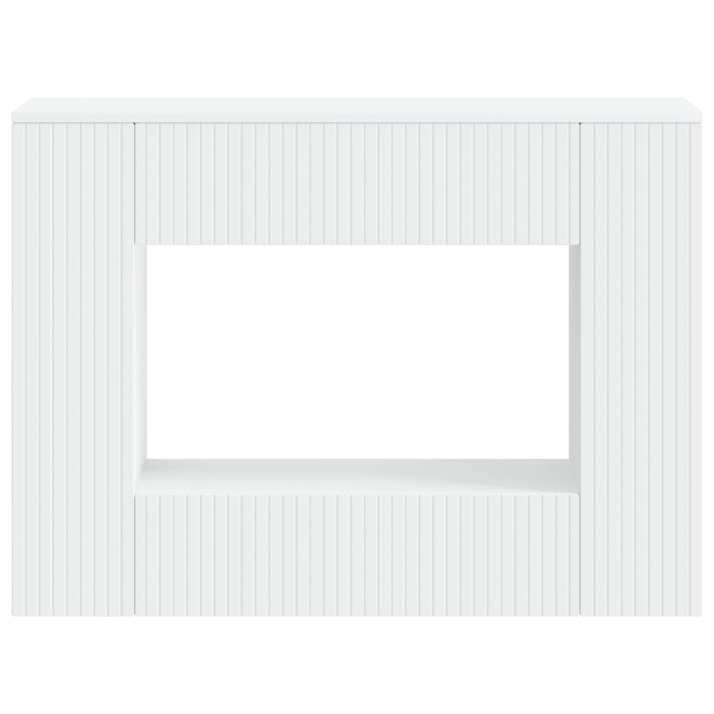 vidaXL Console Table Striped White 101 x 29 x 74 cm Engineered Wood