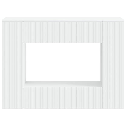 vidaXL Console Table Striped White 101 x 29 x 74 cm Engineered Wood