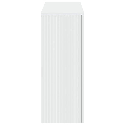 vidaXL Console Table Striped White 101 x 29 x 74 cm Engineered Wood