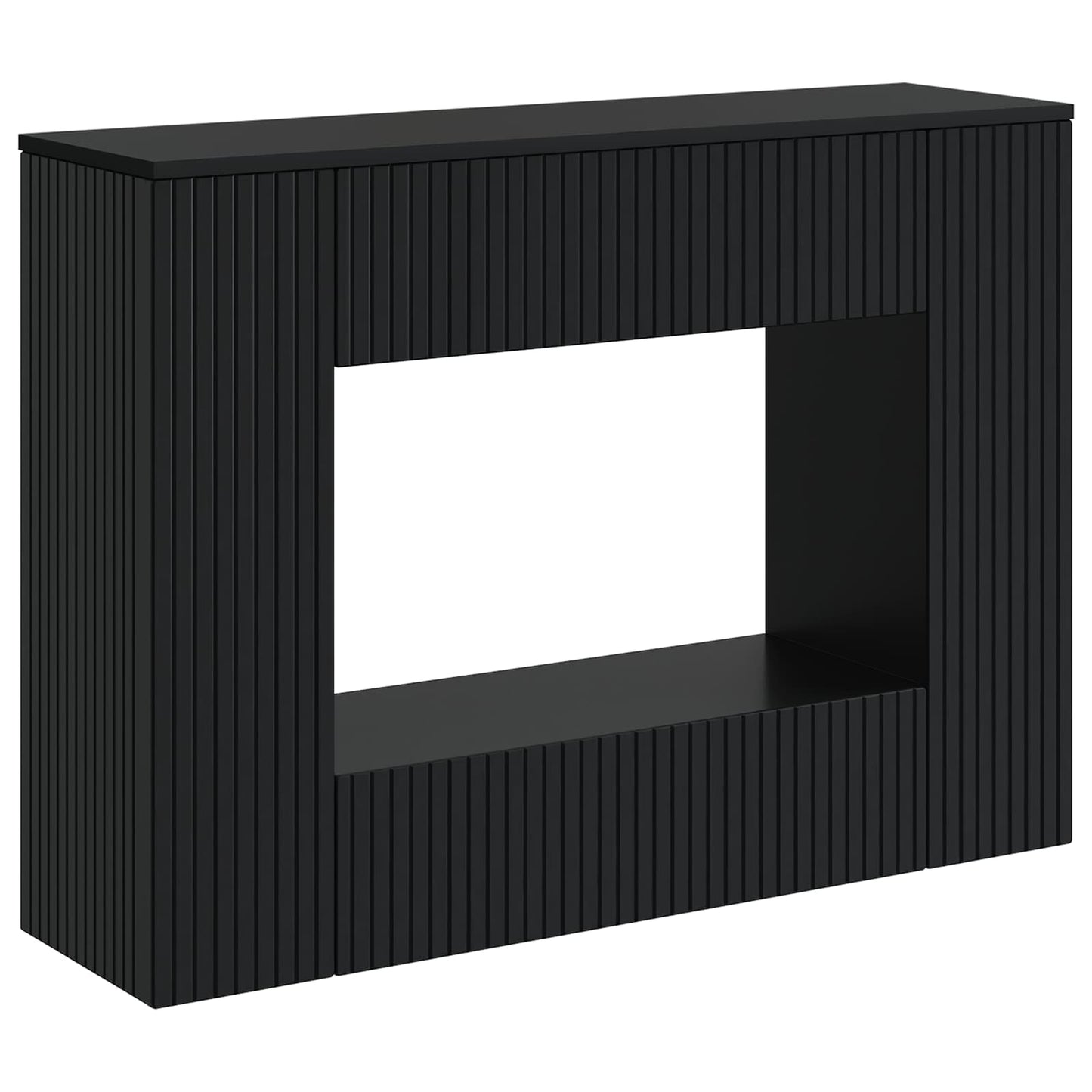 vidaXL Console Table Striped Black 101 x 29 x 74 cm Engineered Wood