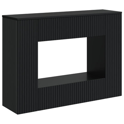 vidaXL Console Table Striped Black 101 x 29 x 74 cm Engineered Wood