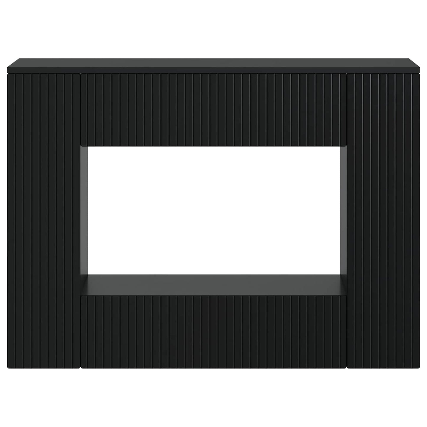 vidaXL Console Table Striped Black 101 x 29 x 74 cm Engineered Wood