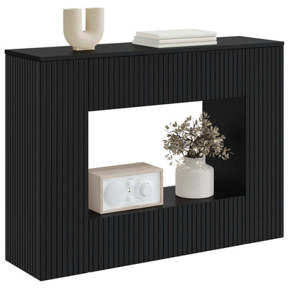 vidaXL Console Table Striped Black 101 x 29 x 74 cm Engineered Wood