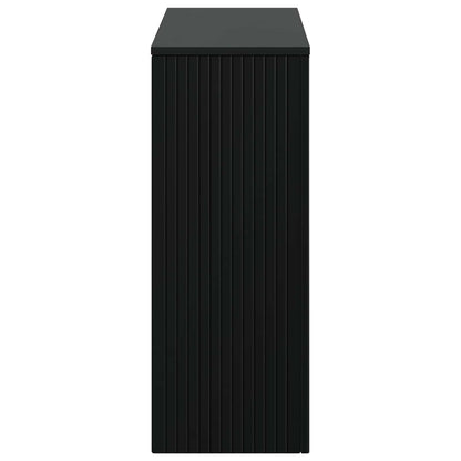 vidaXL Console Table Striped Black 101 x 29 x 74 cm Engineered Wood