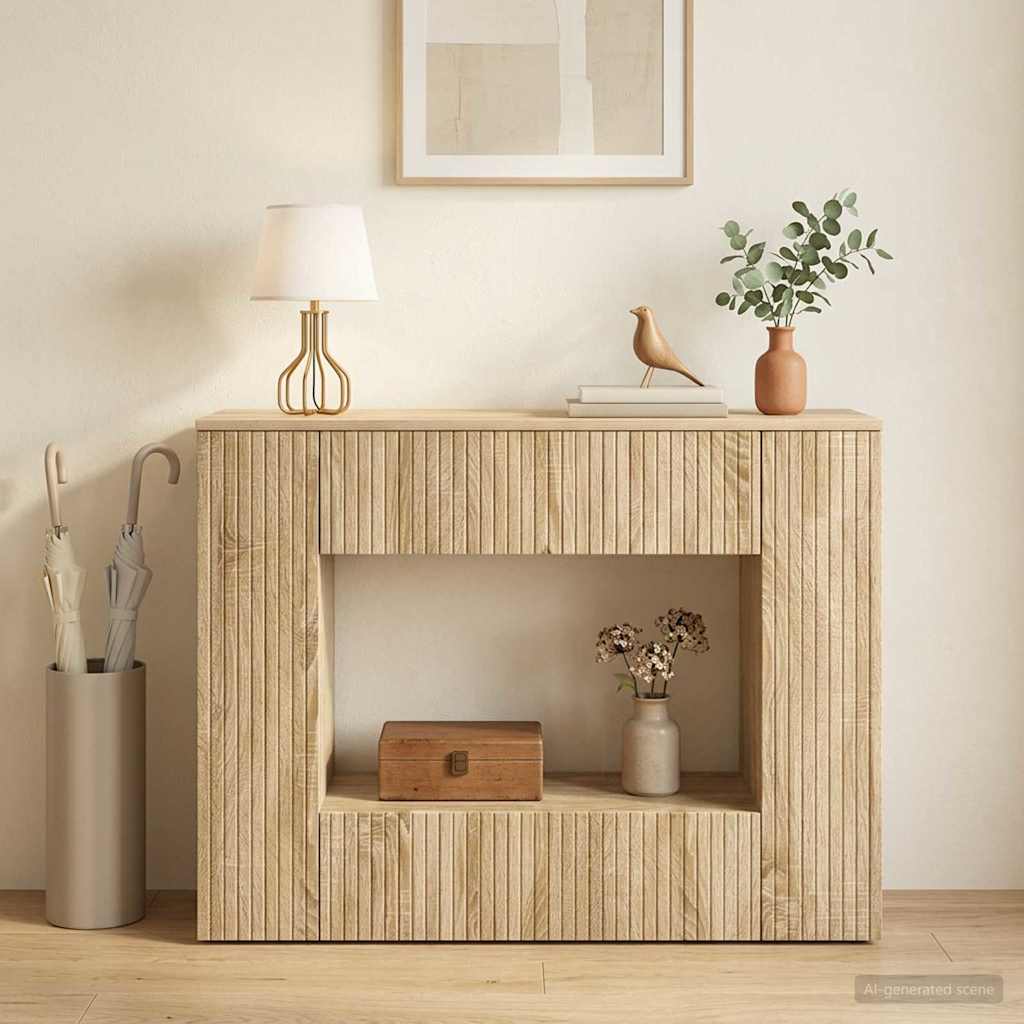 vidaXL Console Table Sonoma Oak 101 x 29 x 74 cm Engineered Wood