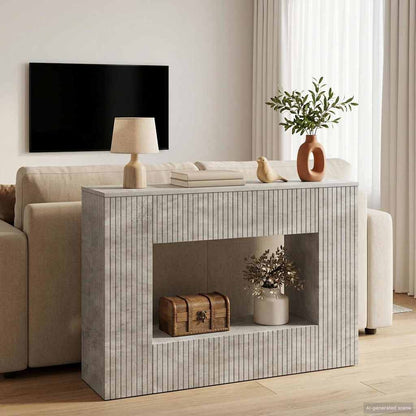 vidaXL Console Table Concrete Grey 101 x 29 x 74 cm Engineered Wood