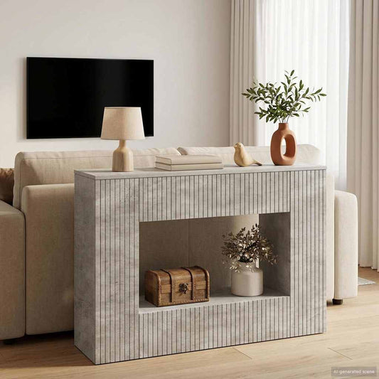 vidaXL Console Table Concrete Grey 101 x 29 x 74 cm Engineered Wood
