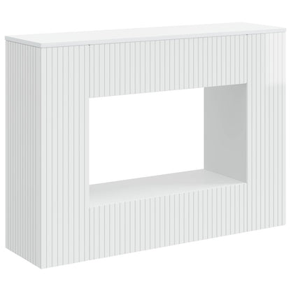 vidaXL Console Table High Gloss White 101 x 29 x 74 cm Engineered Wood