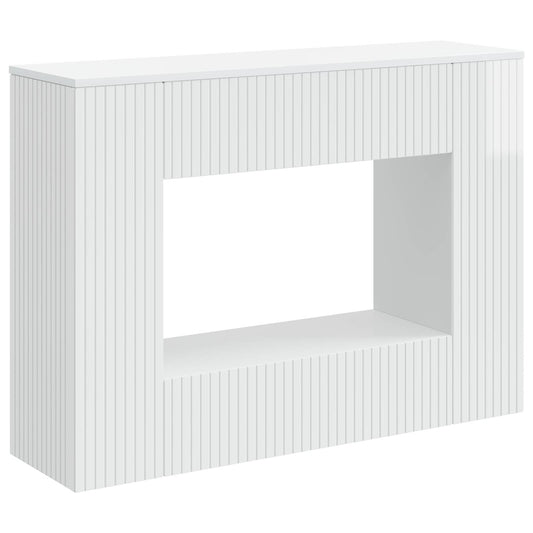 vidaXL Console Table High Gloss White 101 x 29 x 74 cm Engineered Wood