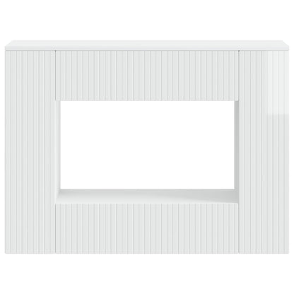 vidaXL Console Table High Gloss White 101 x 29 x 74 cm Engineered Wood