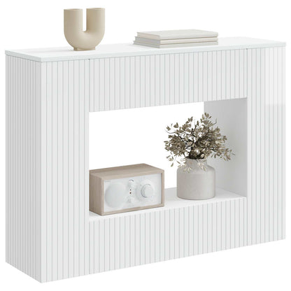 vidaXL Console Table High Gloss White 101 x 29 x 74 cm Engineered Wood