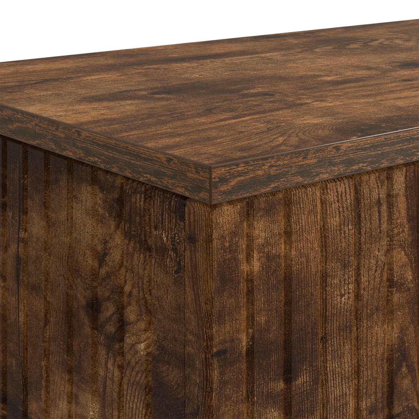 vidaXL Console Table Smoked Oak 101 x 29 x 74 cm Engineered Wood