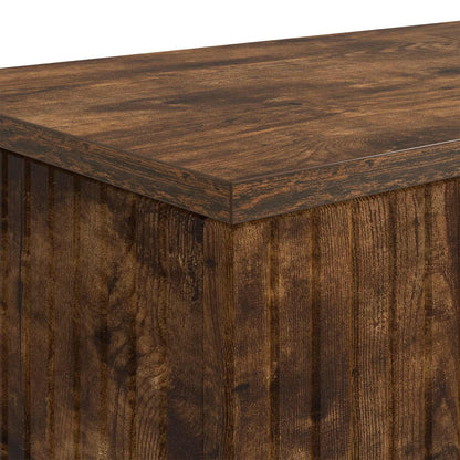 vidaXL Console Table Smoked Oak 101 x 29 x 74 cm Engineered Wood
